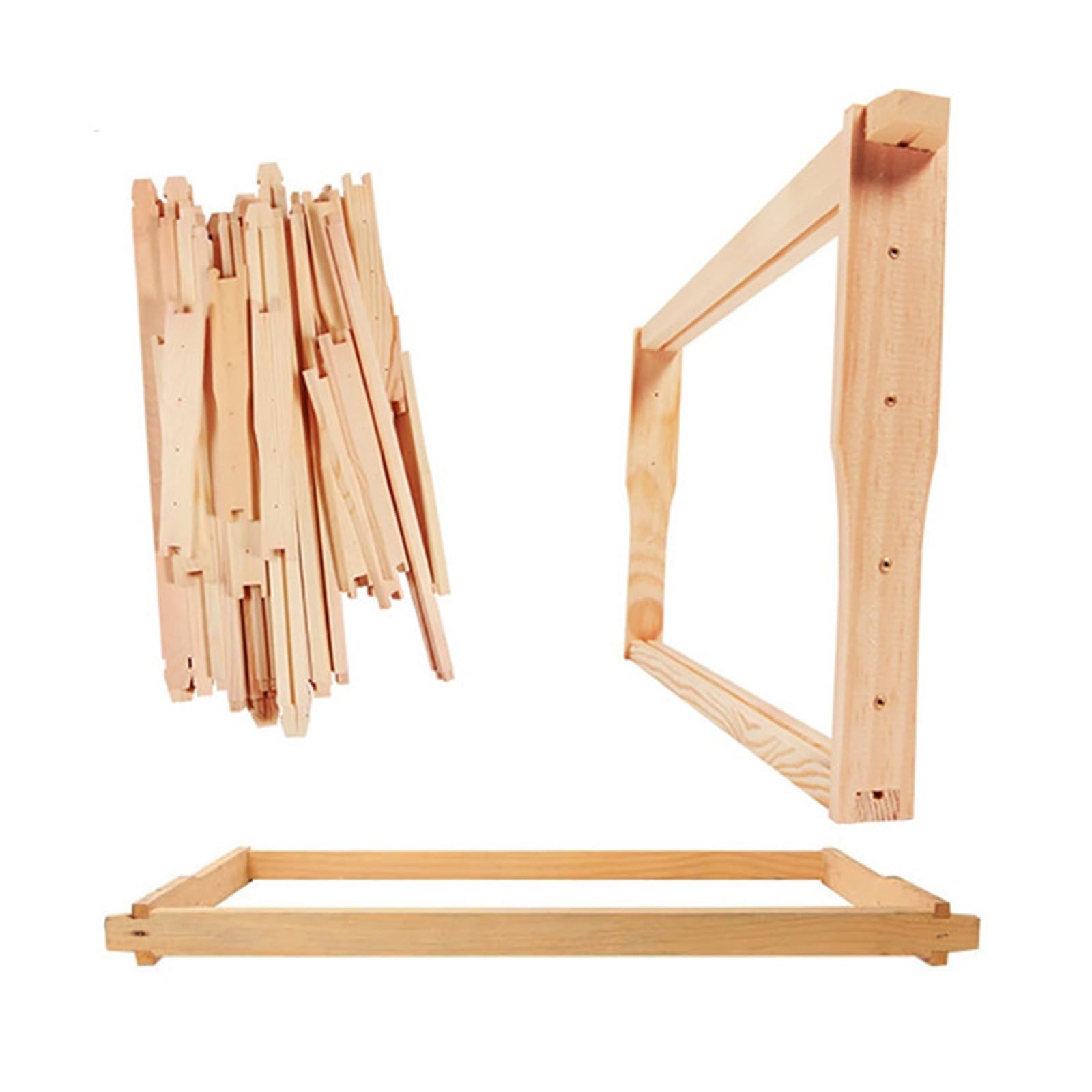 Cornici per Arnie profondità in Legno Pino Non finiti da 20 Fornitura per Apicoltura Non assemblata per la Produzione favi Cornici per Arnie profondità in Legno Pino Non finiti