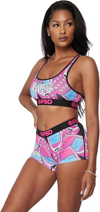PSD Women's Hit My Cell Sports Bra, Pink, XS