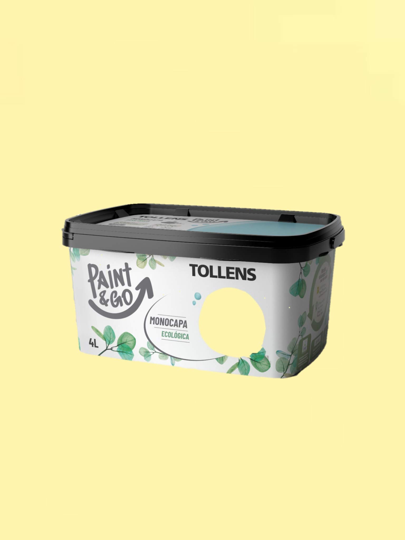 TOLLENS Pintura Plástica Ecológica Paint&Go (Albaricoque), 4 Litros
