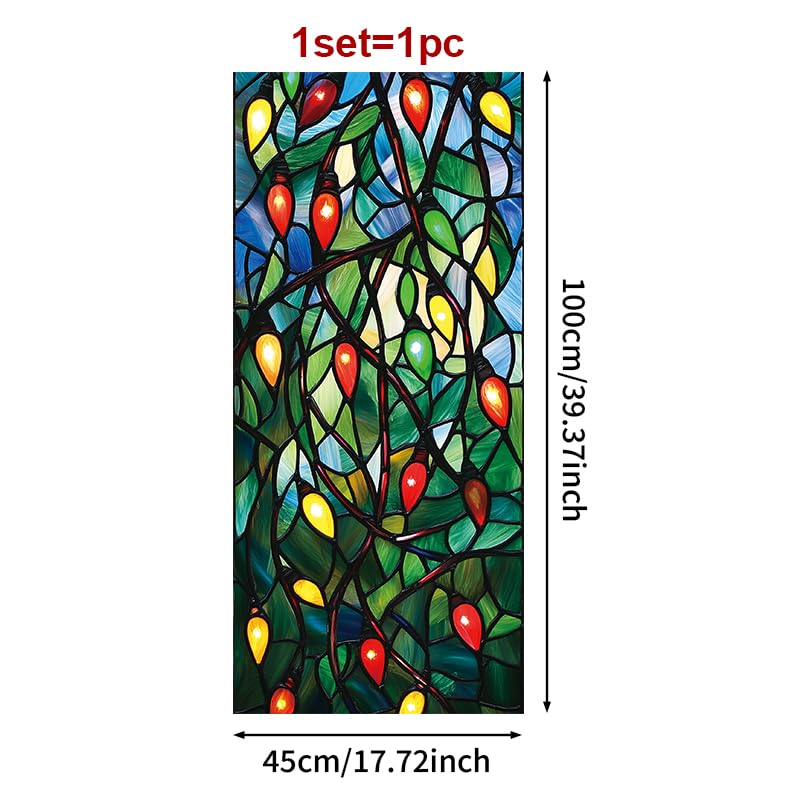 Vinilo Decorativo para Ventana 17.7x39.3 pulgadas Luces Navidad miniatura 3