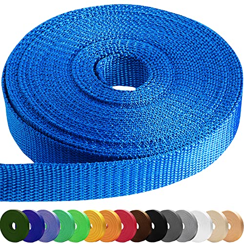 Image of TECEUM 3 /4 inch & 5 /8 inch & 1 inch & 1.5 inch & 2 inch Webbing - 10 25 50 Yards - 40+ Colors - Heavy Duty 1 Inch 1.5 Inch 2 Inch Backpack Straps - Webbing for Outdoors Indoors Crafting DIY