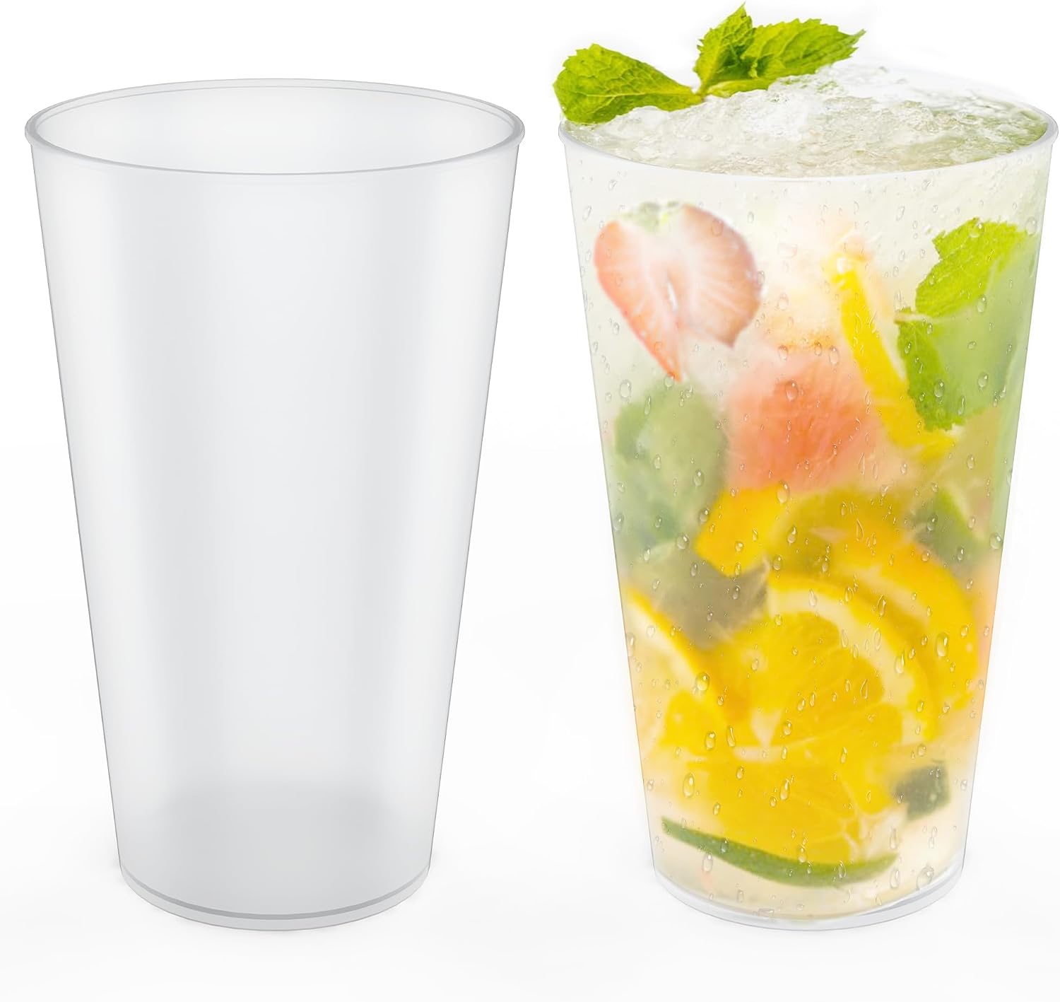 45 Bicchieri Di Plastica Riutilizzabili 0,4L - Infrangibili E Lavabili In Lavastoviglie - Multiuso Blu | S&S-Shop