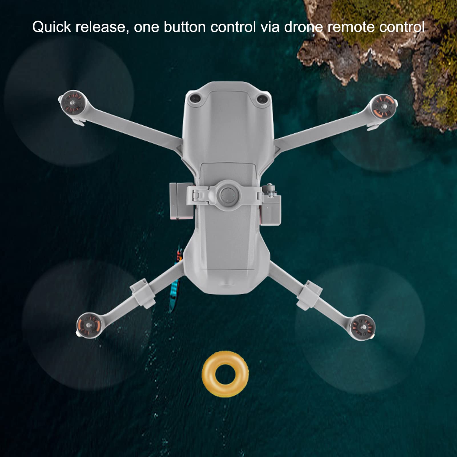 System miotacza kroplomierza z dronem ABS Lekki przyrząd dostarczający drona do Air 2 i Air 2S Zdalna dostawa Prezent reklamowy Miotacz przynęt Szary 128 g 500 g ładunku