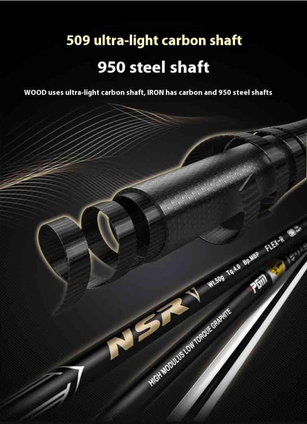 Golf Club Iron Stainless Steel or Carbon Shaft Golf Training Rod for Men and Women Single Clubs Golf Iron Practice