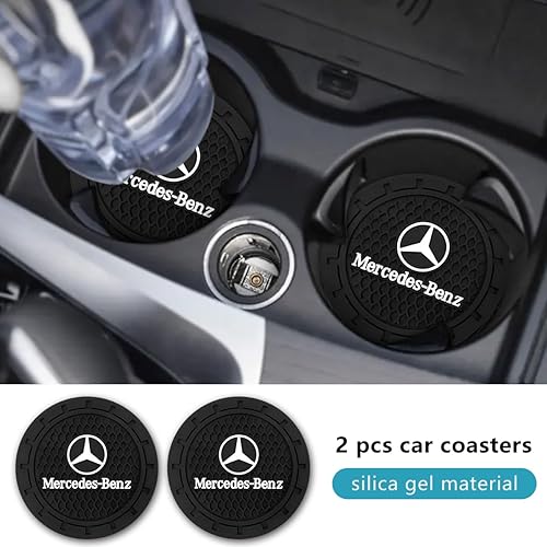 Miniatura 2 de Generic Portavasos de automóvil para Mercedes-Benz Clase A Clase C CLA CLS AMG GLC GLE GLS Empotrable de silicona antideslizante Accesorios para el