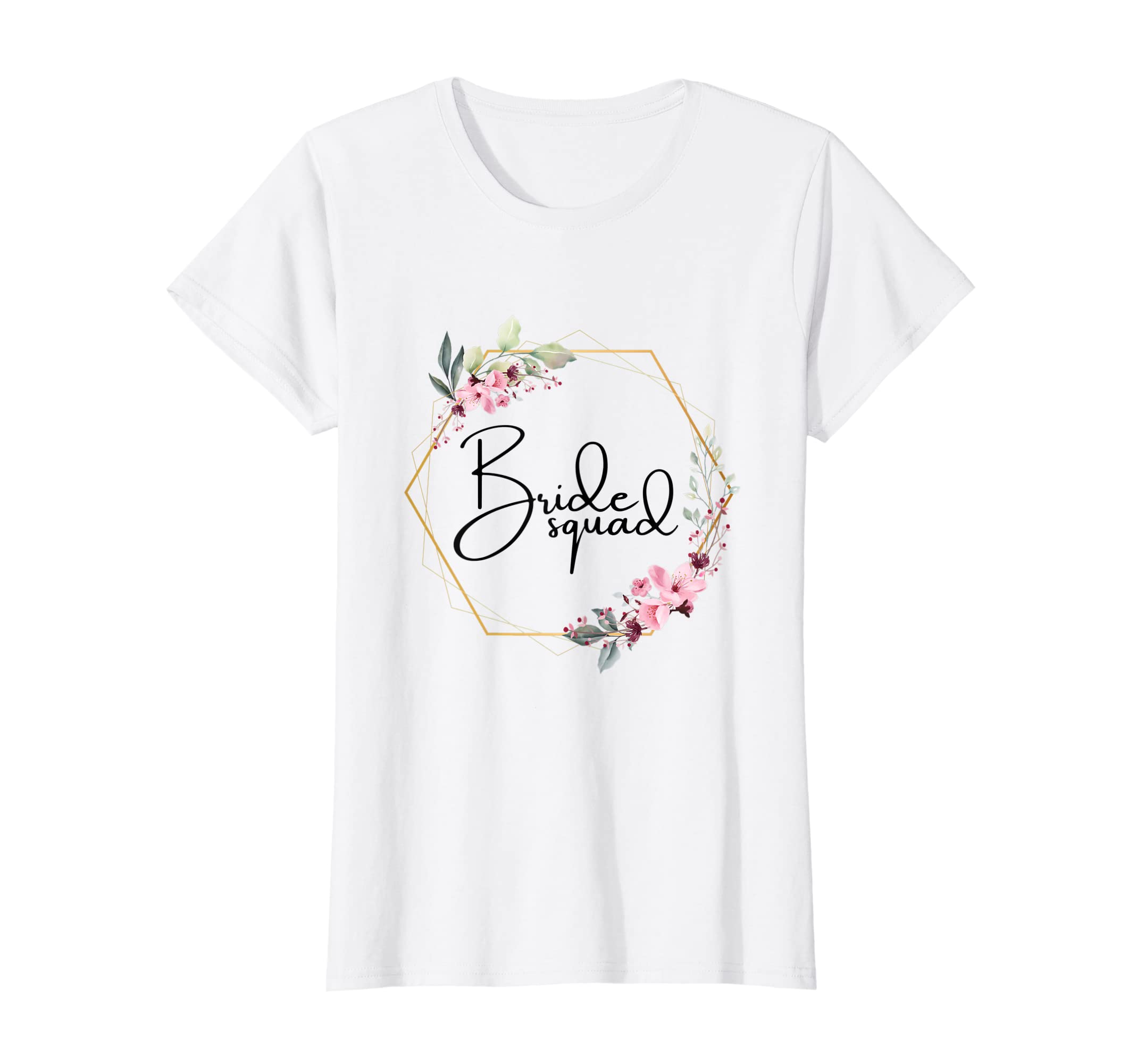 Womens Hen Party Bride Squad Women Flower Team T-Shirt