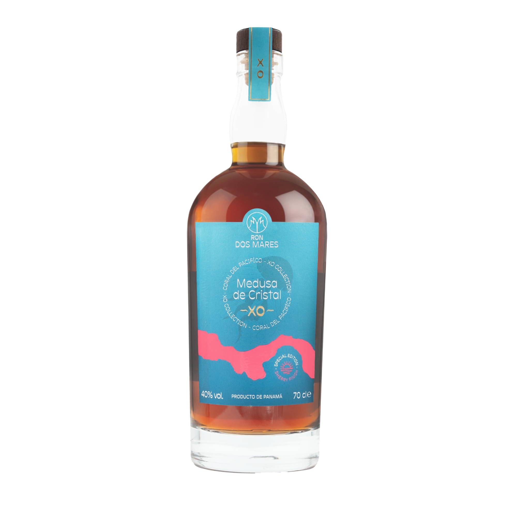 Ron Dos Mares Medusa de Cristal XO | Minimum 10 Year Old Panama Rum | Pedro Ximenez Sherry Cask Finish | XO Collection | 40% ABV 70cl