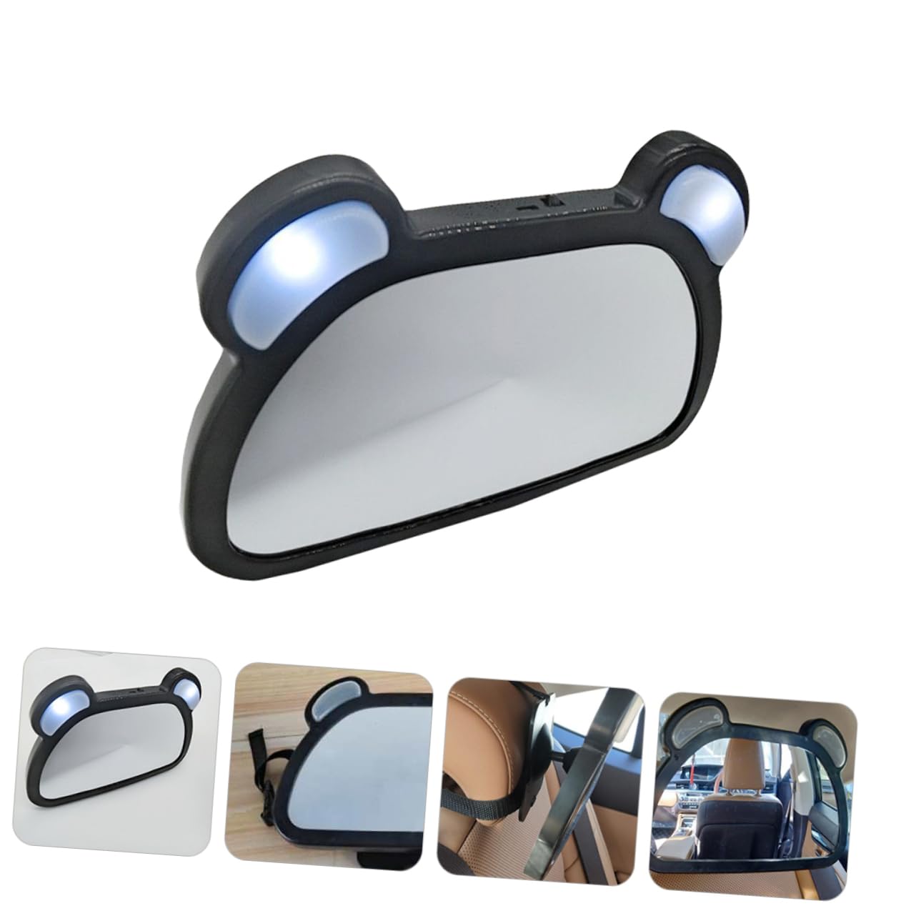 LIFKOME Espejo de Coche para Bebe, Espejo Retrovisor del Asiento Trasero Diseño Giratorio, Fácil Instalación y Observación del Ñiño Coche