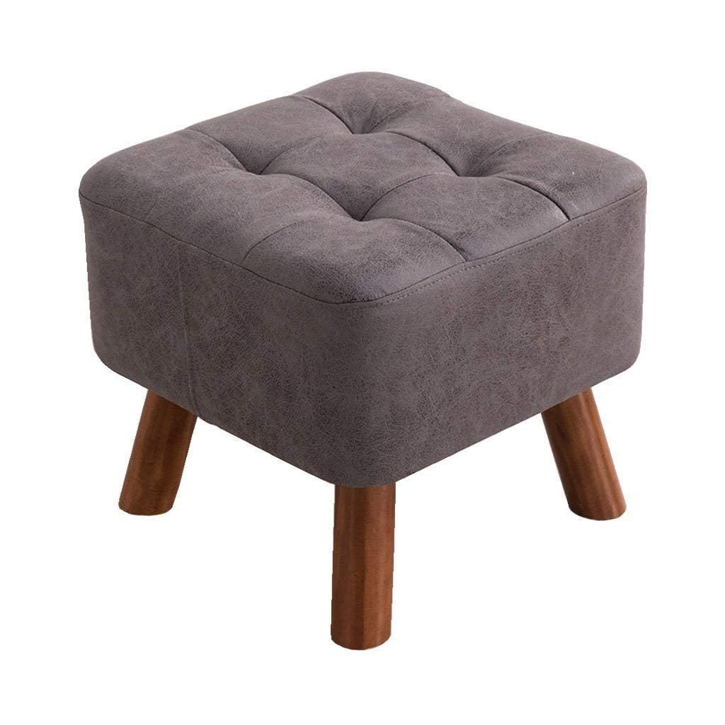 Petit tabouret en bois gris idéal pour l'entrée et le salon moderne