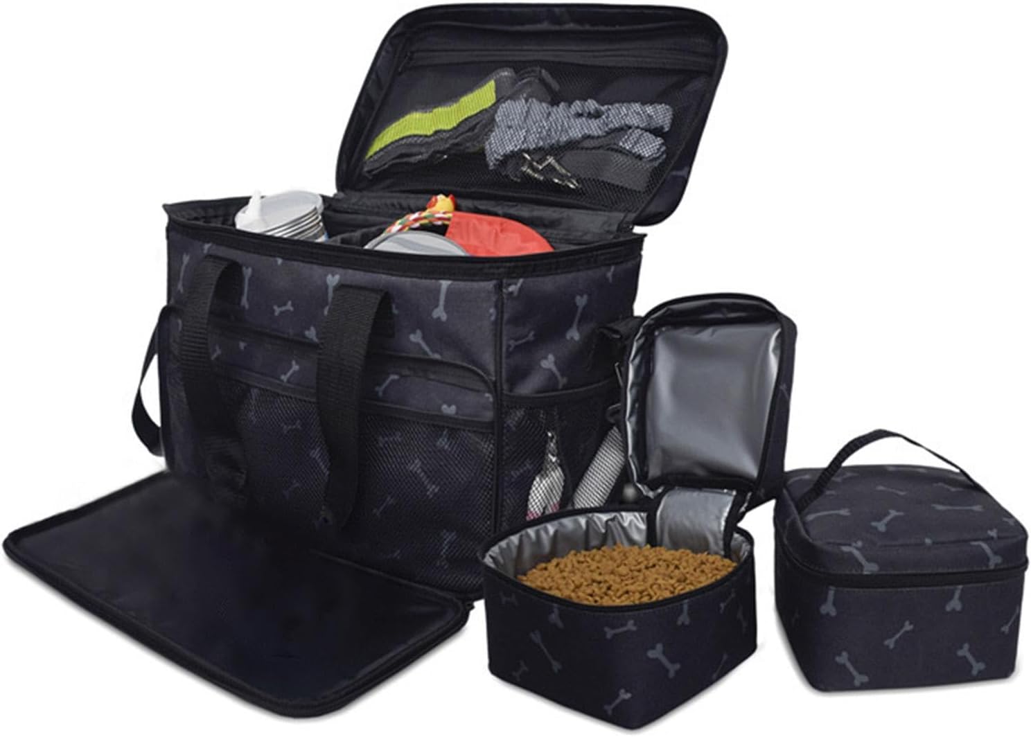 Dog Food Travel Bag Organizer Backpack Kits for Pet Travel Kits for