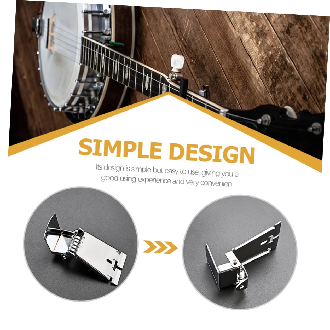 Toddmomy 5-string Banjo Tailpiece Replacement Metal Banjo Tailpiece Traditional Design Long-lasting and Beautiful