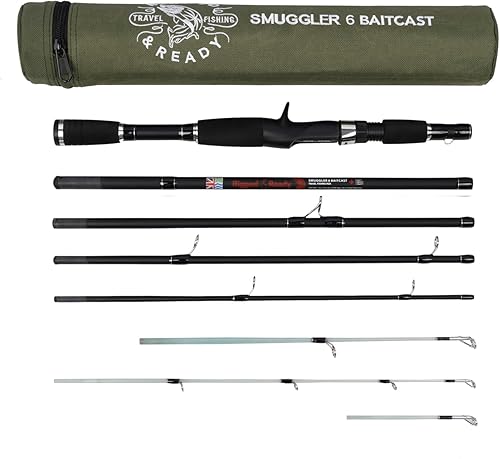 Miniatura 13 de Rigged and Ready Smuggler Series™ Travel Fishing Rods. Super Compact, 1 Spinning Rod and Reel Combo, 4 Spin, 1 Casting Rod + Cases. 2, 3 or 4 Tips.