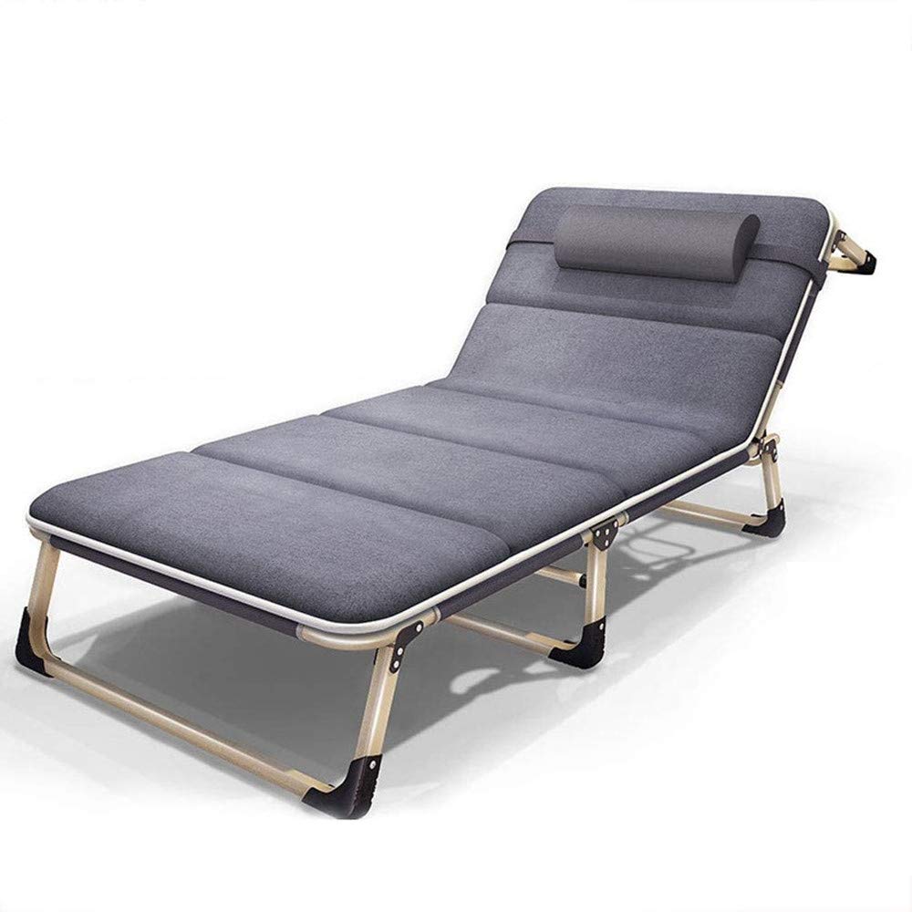 U-HOOME Folding Bed ， Zero Gravity Lounge Chair Heavy Duty Adjustable Zero Gravity Camping Bed for Patio Pool Outdoor Garden Beaches CWYSJ Supports 200kg