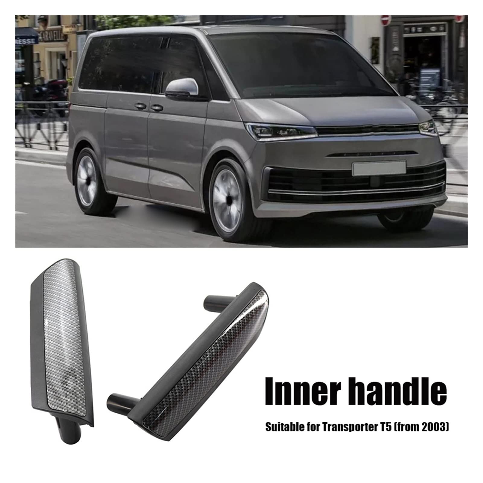DEHIWI Maniglie interne per portiere Maniglia Della Porta Interna Dell'auto Maniglia Del Pannello Della Porta Interna Ricambi Auto Per V&olkswagen T&ransporter T5 M&ultivan V