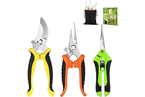 Garden Shears Set: 3-Pack Stainless Steel Pruning Shears for Gardening