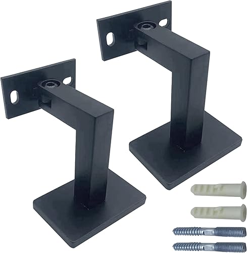 Miniatura 4 de Soportes de barandilla para barandillas ajustables de escalera con tornillos, adecuados para tubos redondos de 2 pulgadas (2.000 in) de diámetro