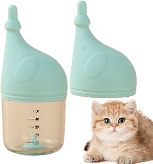 Elephant Shape - Kittens Care Bottles - Baby Peers - Feeding Set, Cute Pet Feeding | Silicone Nipple Washing Milk Dispenser, Portable Lightweight Squeeze Bottle for Superior Puppies and