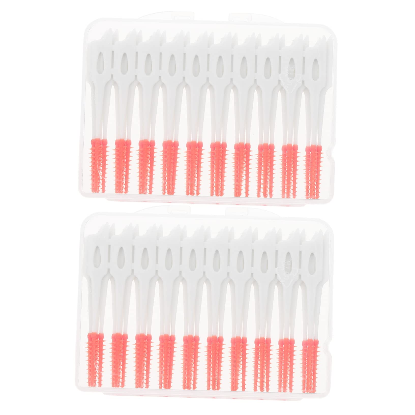 Baluue 80pcs Gum Toothpicks Interdental Brush Floss Pick Dispenser Teeth Cleaning Supplies for Family Oral Care