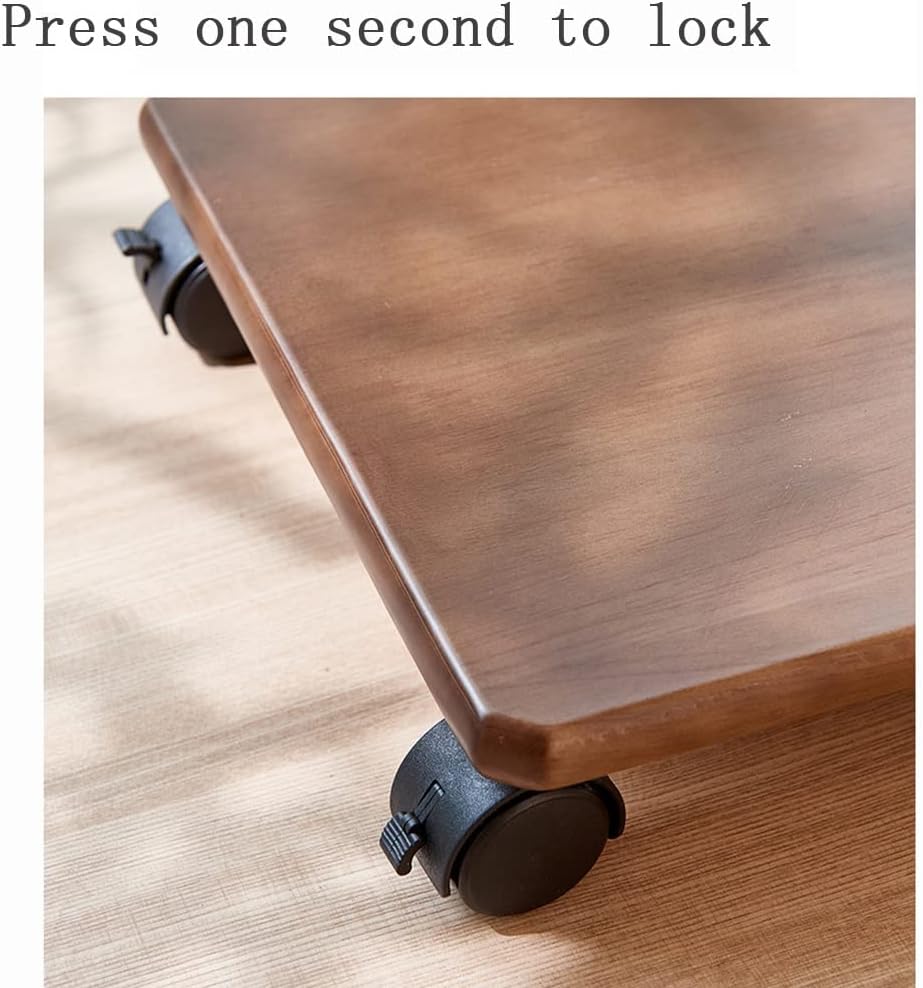 Mobile CPU Tower Stand Heavy Duty Floor Pc Stand with Brake Wheels Computer Tower Stand Under Computer Hosts, Speakers,flowerpots (Color : Brown, Size : 40 * 24 * 8cm) (Brown 40 * 24 * 8cm)