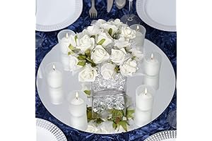 TABLECLOTHSFACTORY 16" Round Glass Mirror Wedding Party Table Decorations Centerpieces