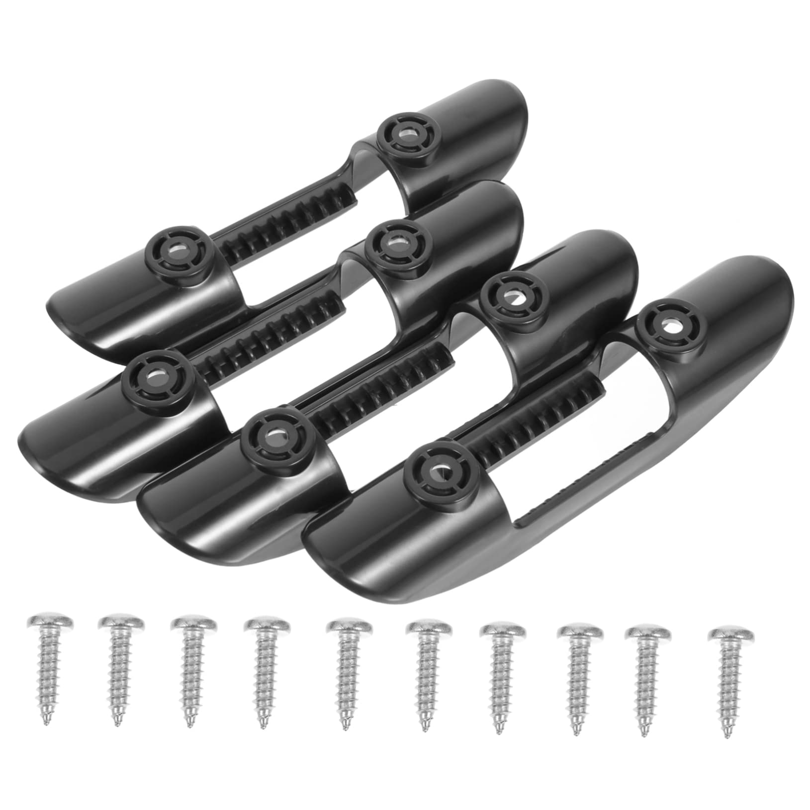 Toyvian Paddelschnalle Kajak Paddelhalter Clip Paddelklemme für Kanus Paddelklemme mit Schraube an Deck montierte Paddelklemme Stabiler Paddelclip Plastik Black