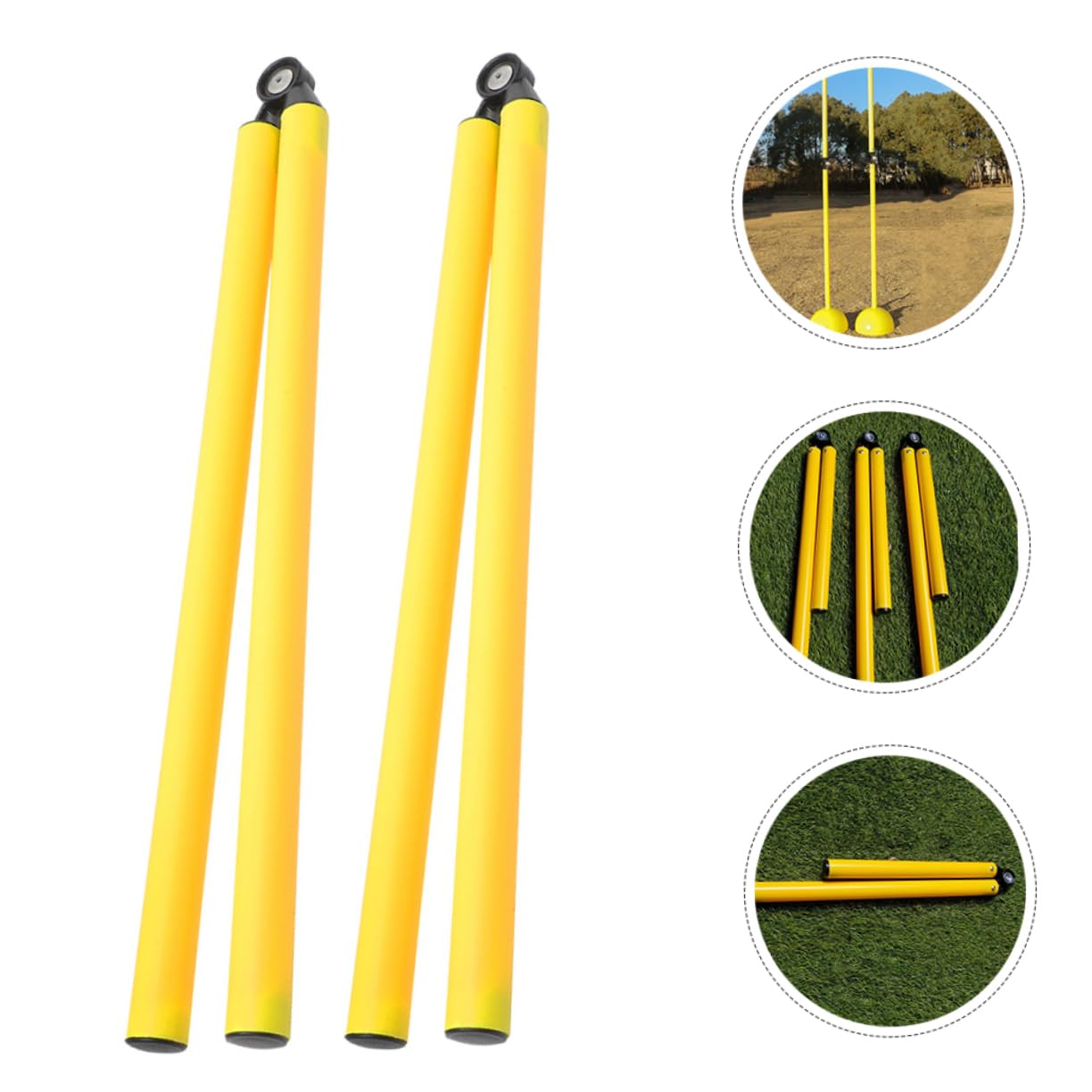 TOYANDONA 4 Piezas Entrenamiento Fútbol Baloncesto Postes Plegables Flexibles Marcadores Deportivos para Exterior Herramienta Práctica para Agilidad y Habilidades