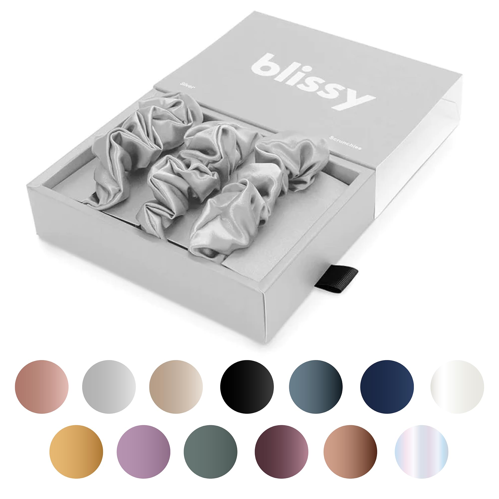 Amazon.com : Blissy Silk Scrunchies (3 Pack) - 100% Pure Mulberry