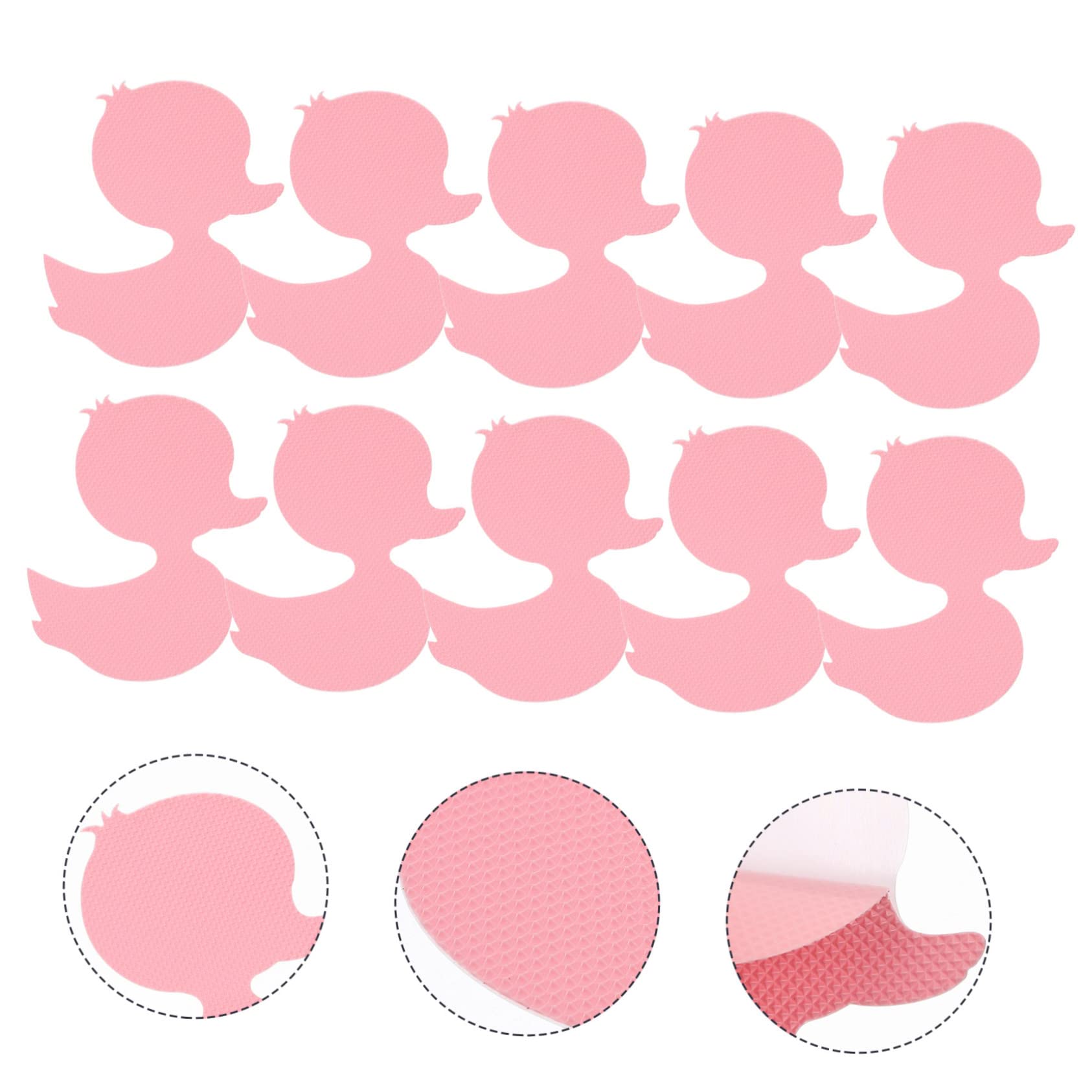 Ciieeo 120 Piezas Pegatinas de bañera Antideslizantes cojín de baño para bebé niño Pegatinas en Forma de Pegatinas baño Pegatinas Antideslizantes Piso Pato Decorar Apliques mañana Rosa