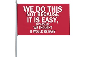WE DO THIS NOT BECAUSE IT IS EASY Flag Outdoor Banner 3x5ft