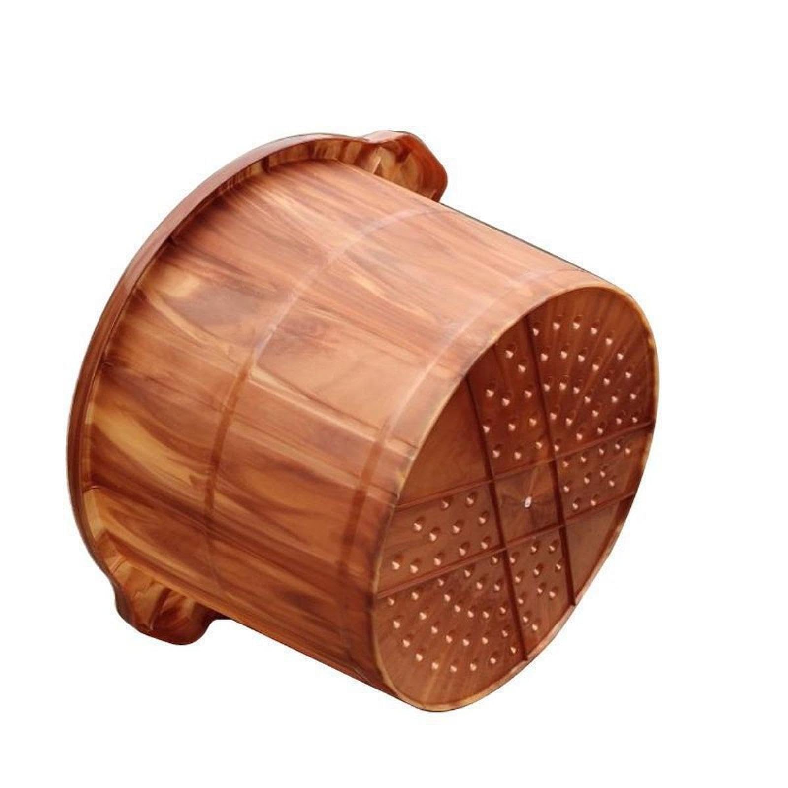 Cubeta de Baño de Pies con Diseño Cómodo Y Fácil Limpieza Balde para Baño de Pies Grande Barreño de para Pies Práctico Recipiente para Spa en E, Marrón Altura 23cm