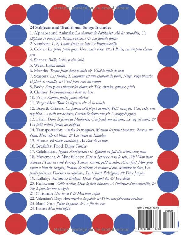 French Nursery Rhyme Rebus Textbook: Illustrated Songbook to Teach Early Childhood Foreign Language (Early Childhood French) (French Edition) - Image 2