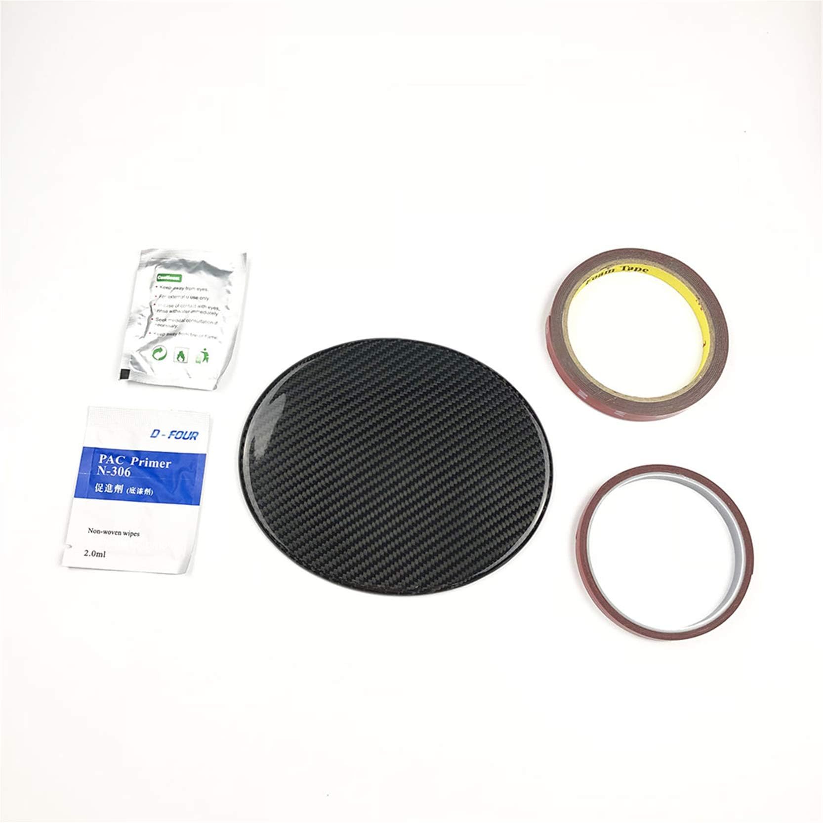 hors Carbon Fiber Car Fuel Tank Gas Tank Door Cover Fuel Cap Cover Gas Lid Cap Decal Cover Trim for Subaru BRZ Toyota GT86 TRD 2013-2019 SU02