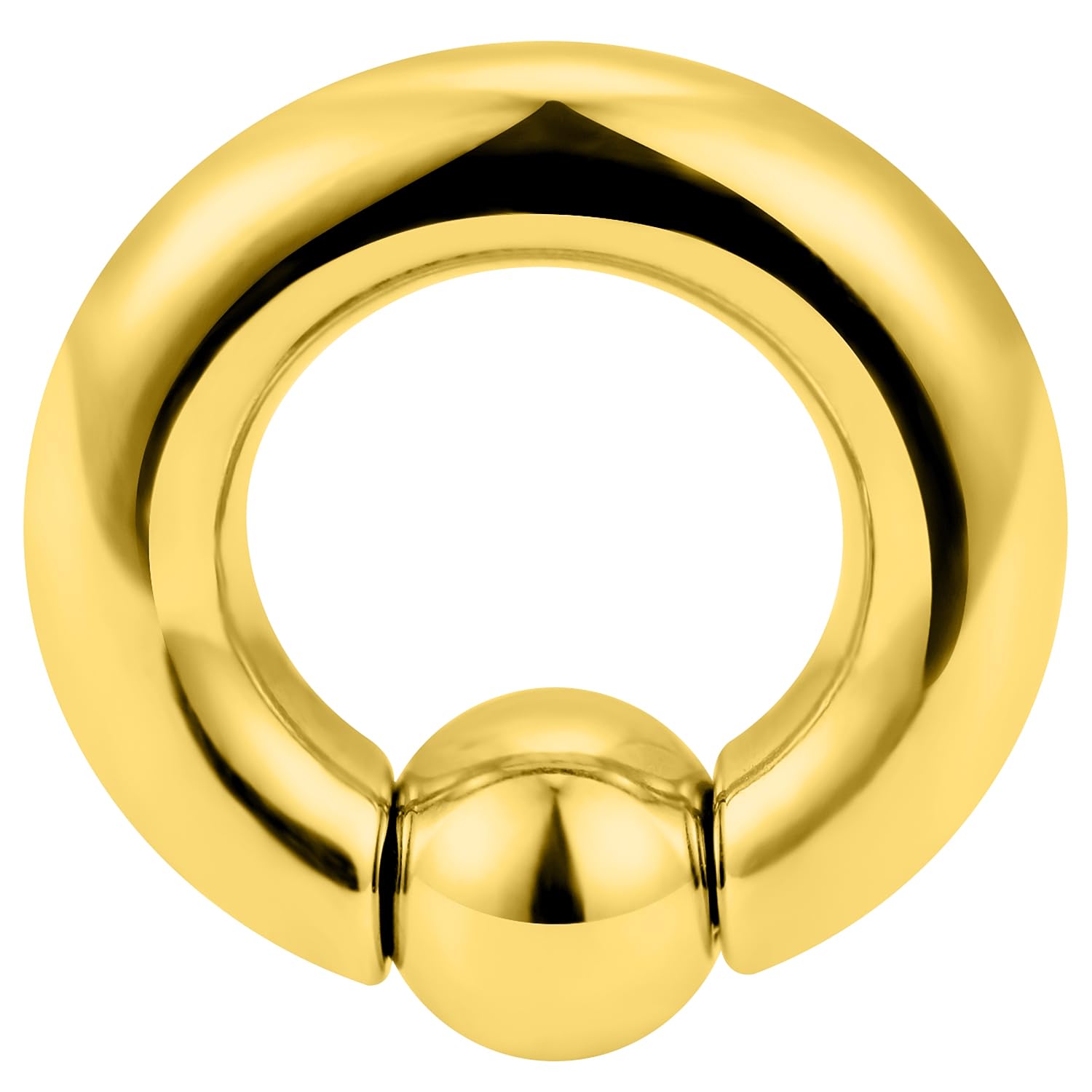 Yaalozei 12G 10G 8G 6G 4G 2G 0G 00G Large Septum Rings Gauges Earrings Hoops 316L Surgical Steel Spring Action Captive Bead PA Ring CBR Septum Nose