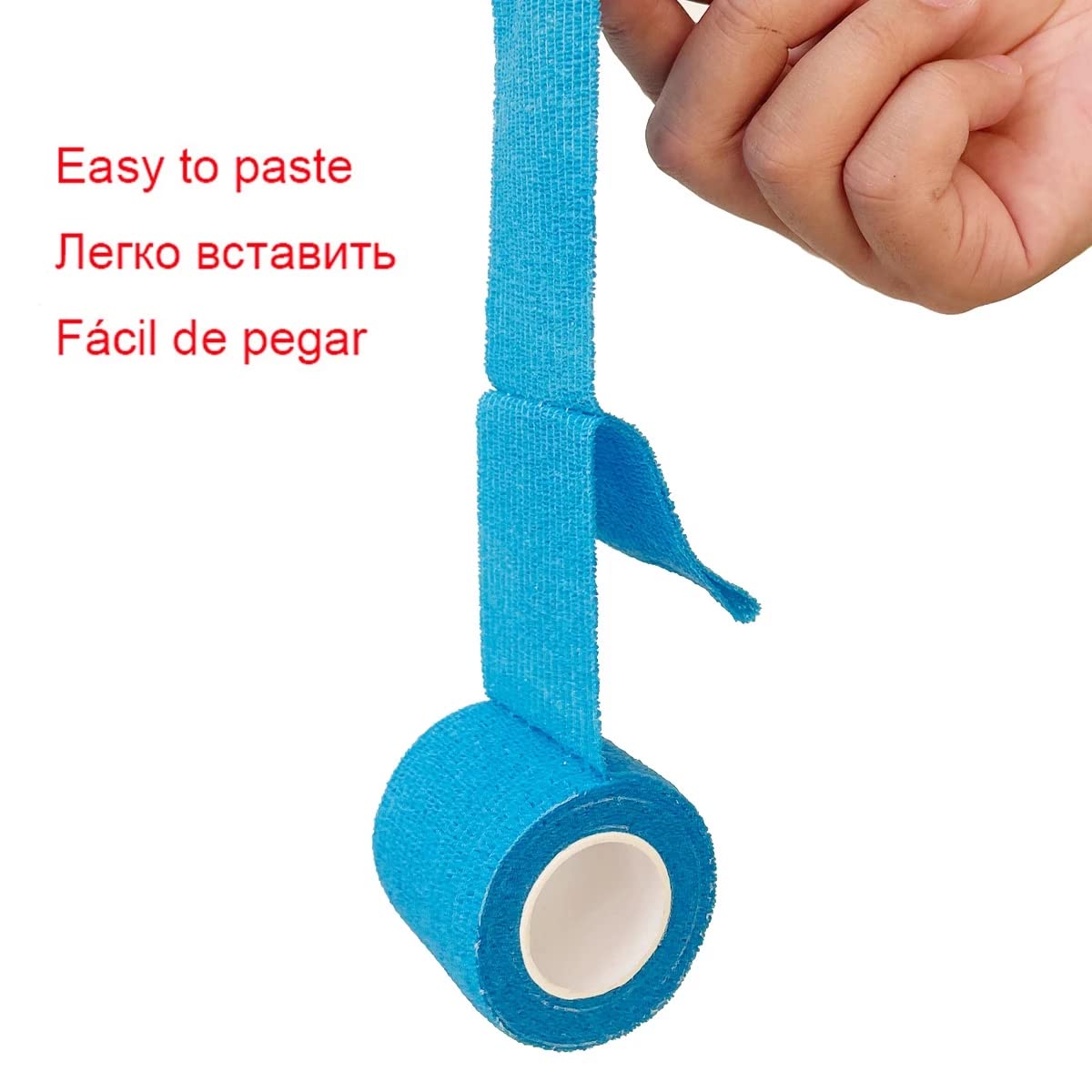 opatrunki, 1 szt. 4,5 m kolorowa sportowa samoprzylepna elastyczna taśma bandażowa do owijania na kolana, palce, kostki, dłonie i ramiona(Red,15cm X 4.5m)