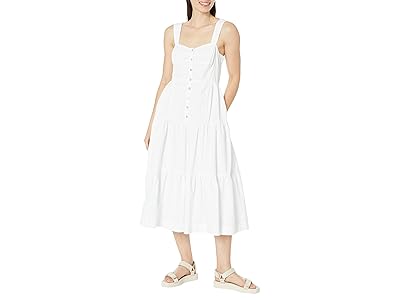 Madewell Suzette Seamed Bodice Tiered Midi Dress Women
