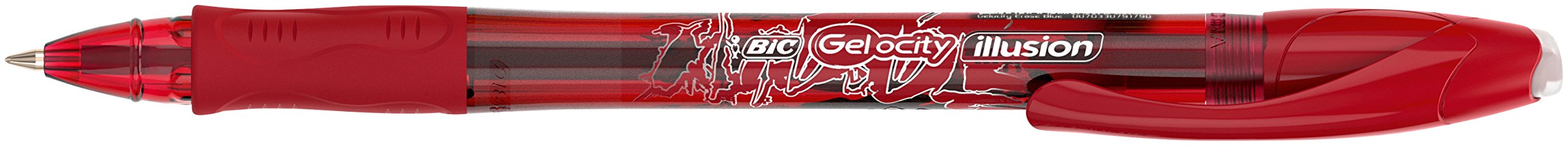 BIC Gel-ocity Illusion Penna Gel Cancellabile Punta Media (0,7 mm) - Rossa, Confezione Da 1