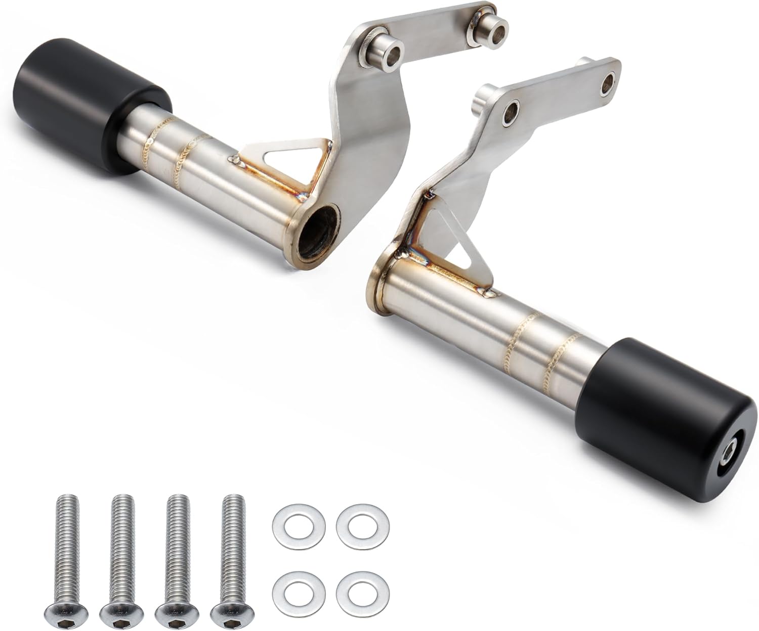 MoKitDora Softail Passenger Peg Crash Bar Frame Slider Rear Highway Engine Guard for Harley 2018-Later Harley Street Bob Heritage Low Rider Sport Glide Fat Bob, Stainless Steel