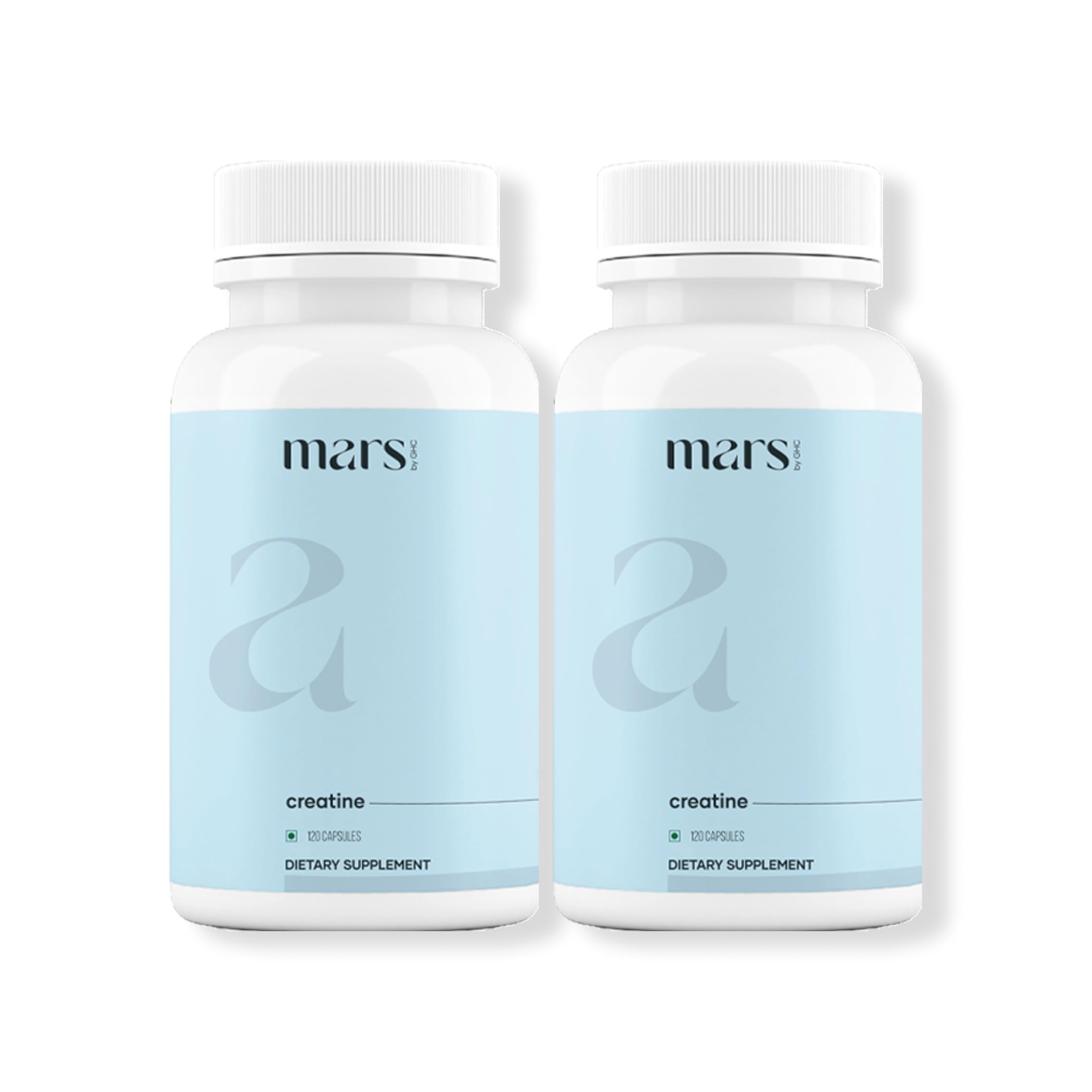 Mars Micronized Creatine Monohydrate Caps with Shilajit & Surgemax (240N) | 100% Pure & Natural | Overall Well-Being (Pack of 2)