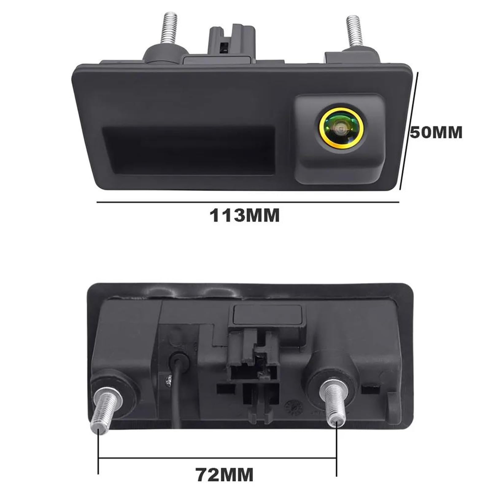 Cámara Marcha Atrás Coche para Golf para Passat B7 B6 para Tiguan para Jetta para MK6 HD Cámara Asa Coche 1080P AHD Vista Trasera Vehículo(HD AHD 1080P)