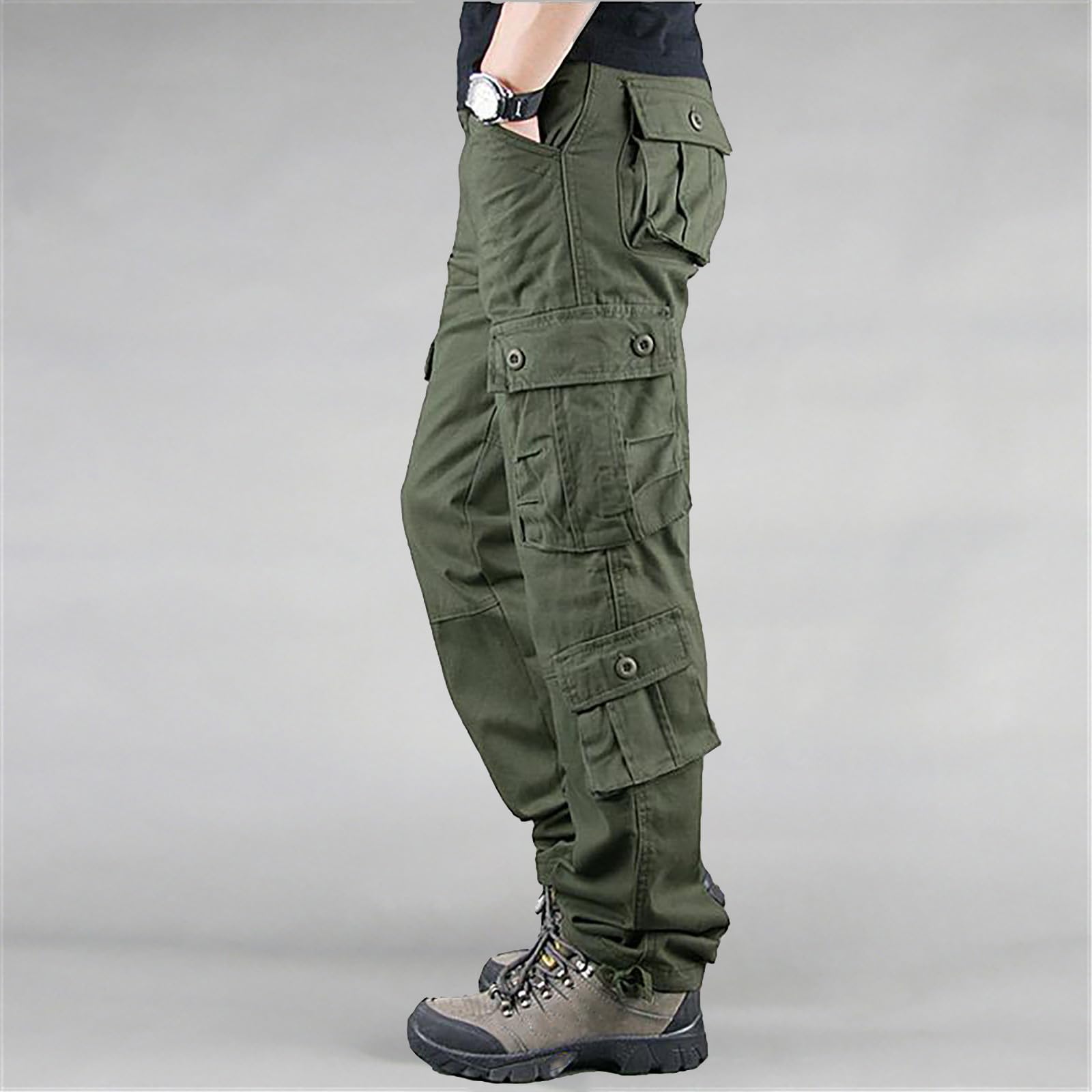 uxxnjfg Pantalon Trekking Hombre Trabajo Trekking Militar Pantalones Senderismo Tallas Grandes Pantalon con Bolsillos Tacticos Ropa Deportiva Hombre