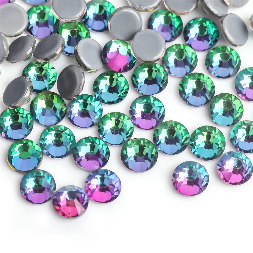 Diamantes Crystal Hotfix Rhinestones, Kryształki do żelazka Hot Fix, wielokolorowe, różne rozmiary, 1000 szt.(Antique Copper,SS20-1440pcs)