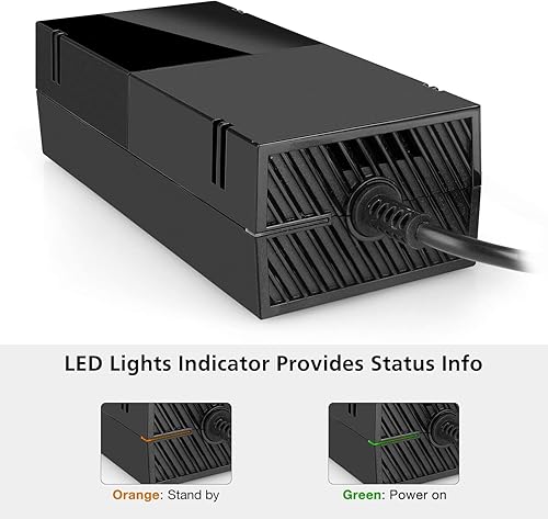 Miniatura 3 de YAEYE Power Supply Brick for Xbox One with Power Cord, (Low Noise Version) AC Adapter Power Supply Charge Compatible with Xbox One Console, 100-240V