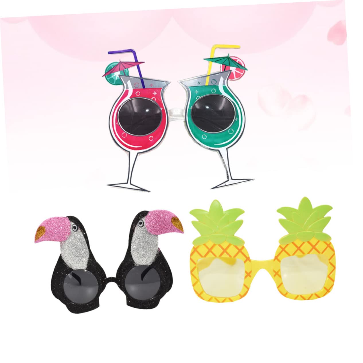 OUNONA 2 Series Gafas De Fiesta De Accesorios Fotografía Y Decoración De Eventos Único Y Celebraciones Y Fiestas 3 Piezas*2