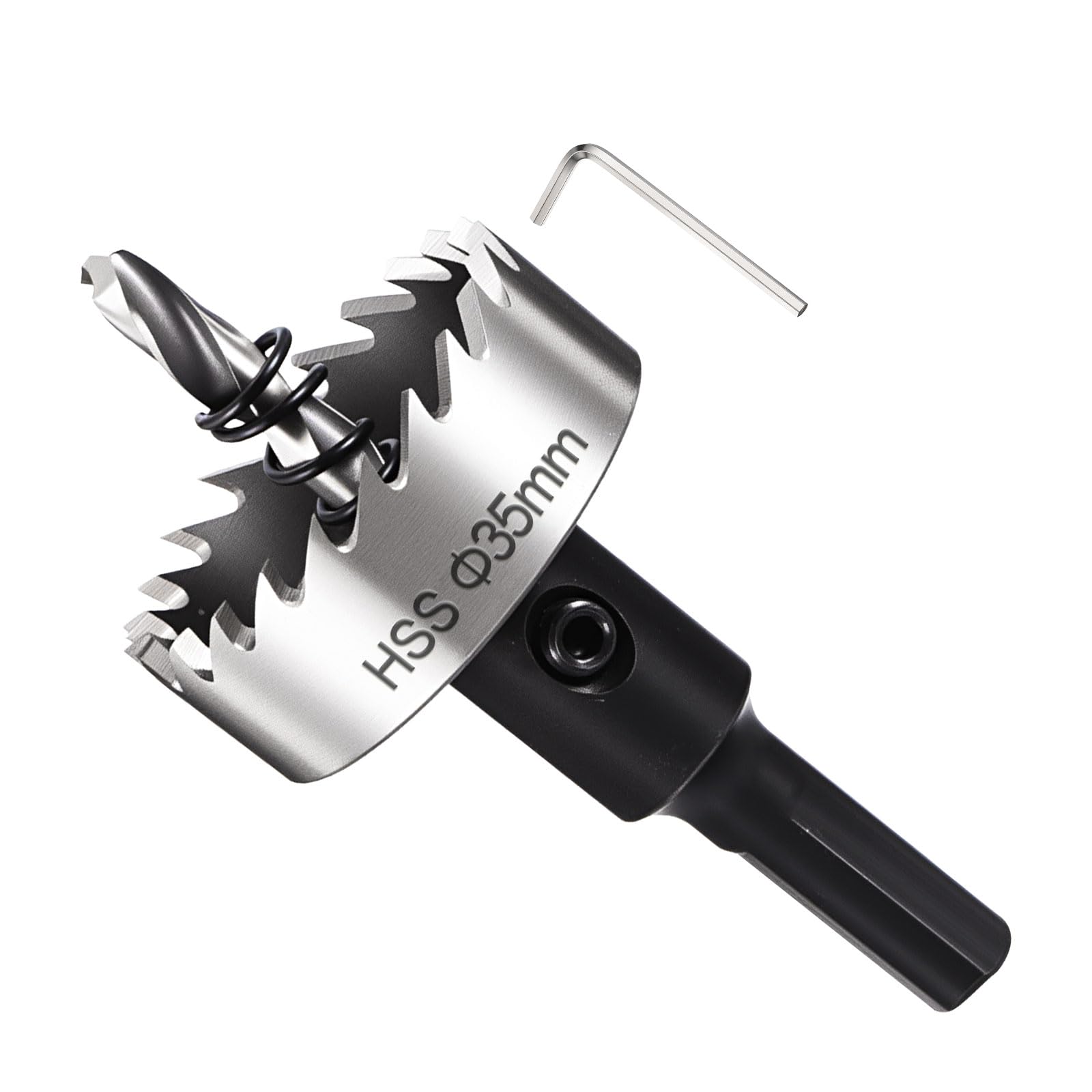 METALLIXITY Hole Saw 35mm (1-3/8"), 4241 High Speed Steel Hole Cutter with Center Drill Bit