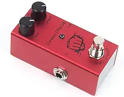 Pedal clássico de efeitos de guitarra Chorus – Tom nítido de 12 cordas, True Bypass, corpo de alumínio, alimentação DC 9V (adaptador não incluído)