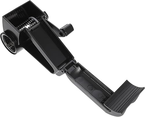 Rallador de queso giratorio portátil de mano, triturador manual para queso duro y chocolate, herramienta de cocina de cáscara negra para entusiastas