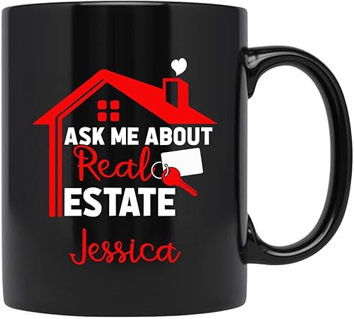 Miniatura 1 de Taza de bienes raíces, regalos de agente inmobiliario, regalo personalizado de taza de agente inmobiliario, tazas de café de agente de bienes