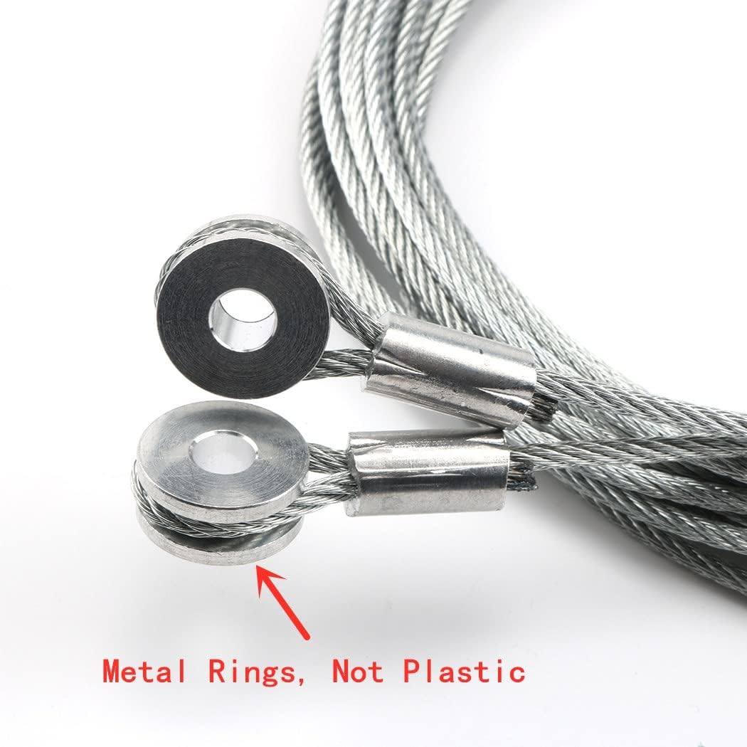 2 Piece 150" Replacement Cable Wire- Enclosed Cargo Trailer Ramp Door Spring 12.5' - (B)