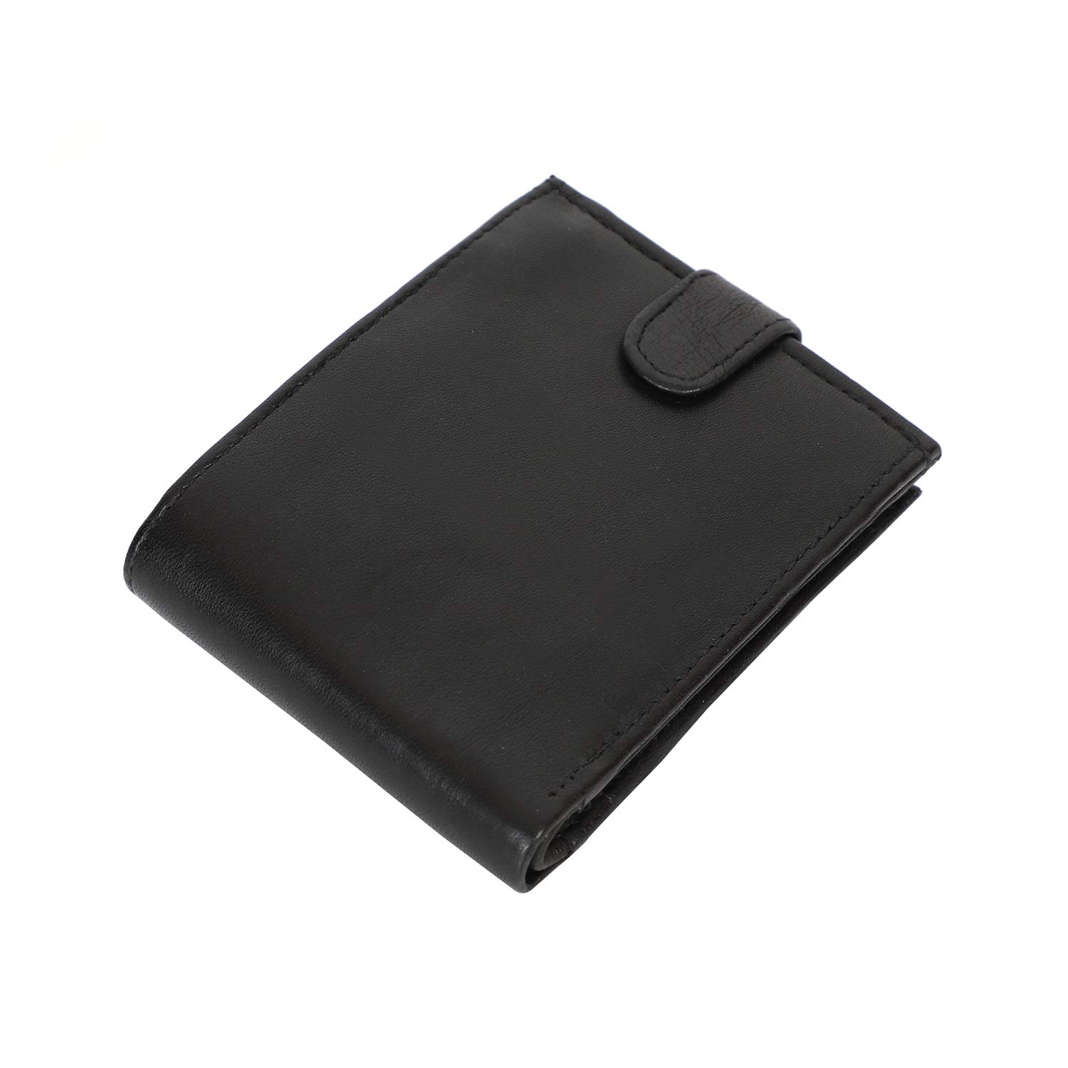 RAS Mens RFID Blocking Safe Nappa Leather Notecase Wallet with A Coin Pocket 2511 Black