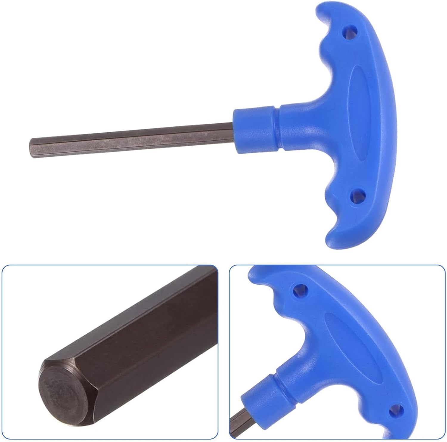 HARY H6 T-Handle Hex Key Wrench, Sourcing Map Allen Key Spanner, 6mm S2 Steel T-Key Inner Hexagon Repair Tool